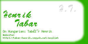 henrik tabar business card